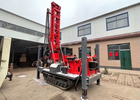 Crawler gemonteerde boormachine 200 meter boorgediepte met 17/18 luchtcompressor