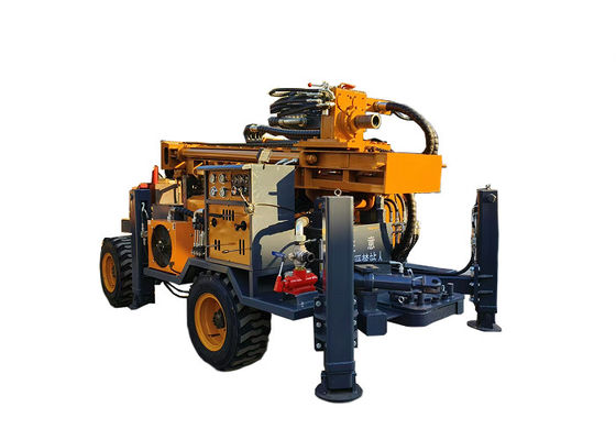 200 m aanhangwagen hydraulisch boorapparaat met modderpomp of luchtcompressor
