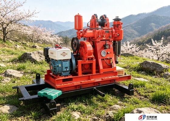 Eenvoudige bediening Dieselmotor Boorgatboormachine XY-1A Voor Exploratie