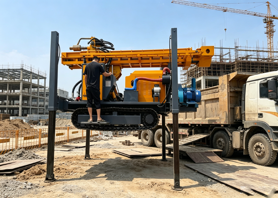 Zware pneumatische boormachine met 24 ton hoofdwiel