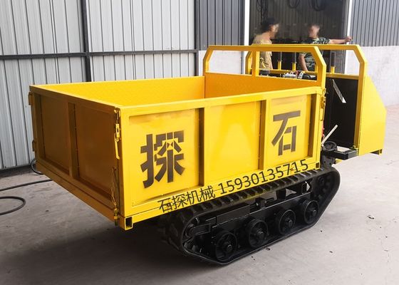 De Tuinkipwagen 1 Ton Small Crawler Dump 1000KG Mini Dumper van de spoorvervoerder