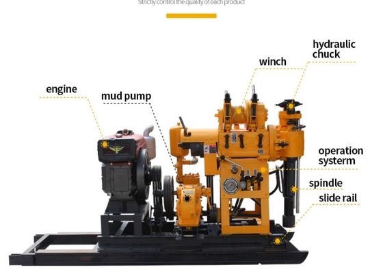200M Diesel Engine Rock 15KW Hydraulisch goed Boorrig machine