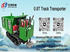 0.8 ton mini zelflaadbare rubberen kleine traceerbare dumper met dieselmotor