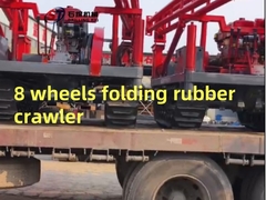 OEM Rubber Wheels Folding Tower Crawler Track Onderstel Met Dieselmotor