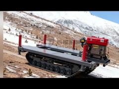 Rupsbandonderstel voor bouwwerken aangedreven door dieselmotor